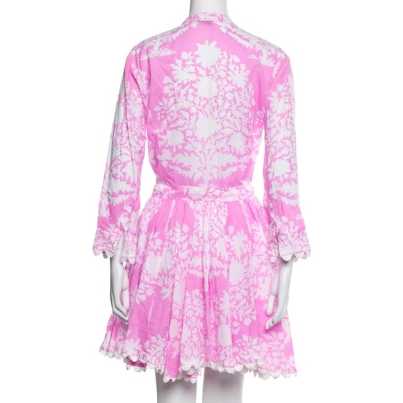 Juliet Dunn Printed Mini Shirt Dress L or 3 - Picture 3 of 4